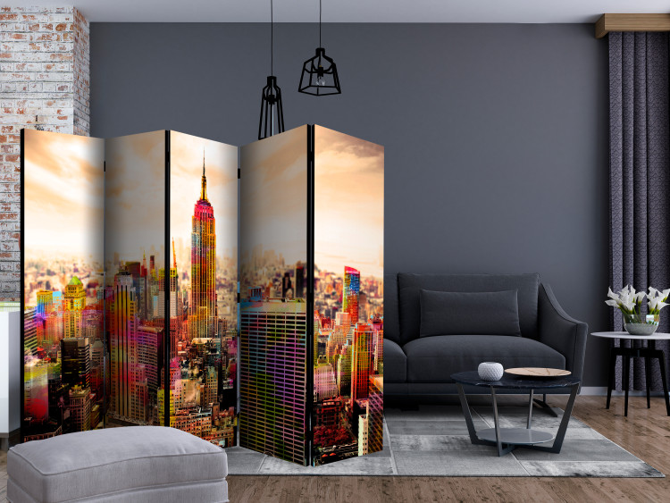 Room Divider Screen Colors of New York City III II - New York City with colorful accents 133901 additionalImage 4