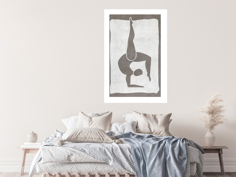 Wall Poster Gymnast - contorted silhouette of a woman in an abstract motif 134201 additionalImage 3