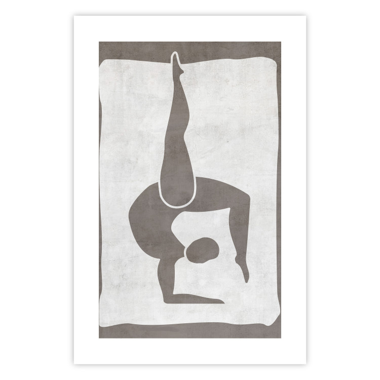 Wall Poster Gymnast - contorted silhouette of a woman in an abstract motif 134201 additionalImage 14