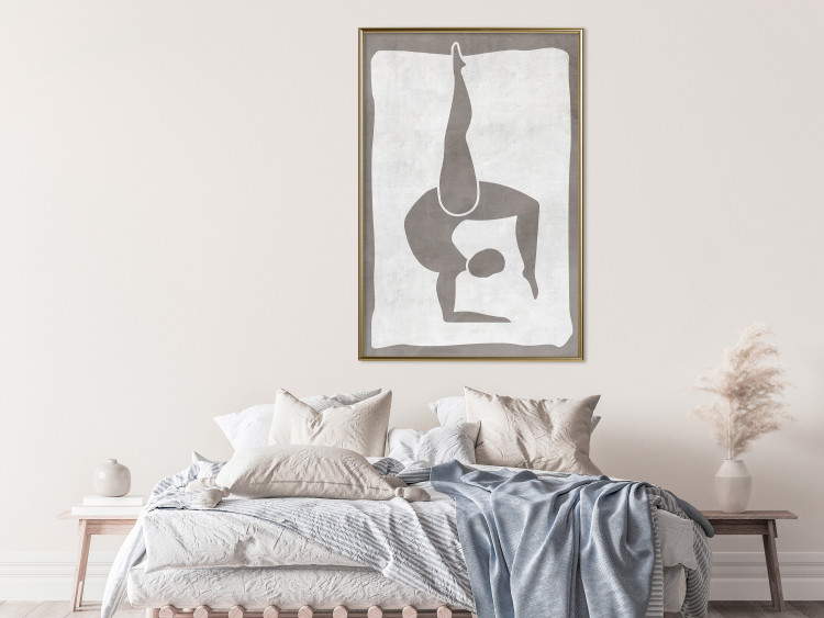 Wall Poster Gymnast - contorted silhouette of a woman in an abstract motif 134201 additionalImage 5
