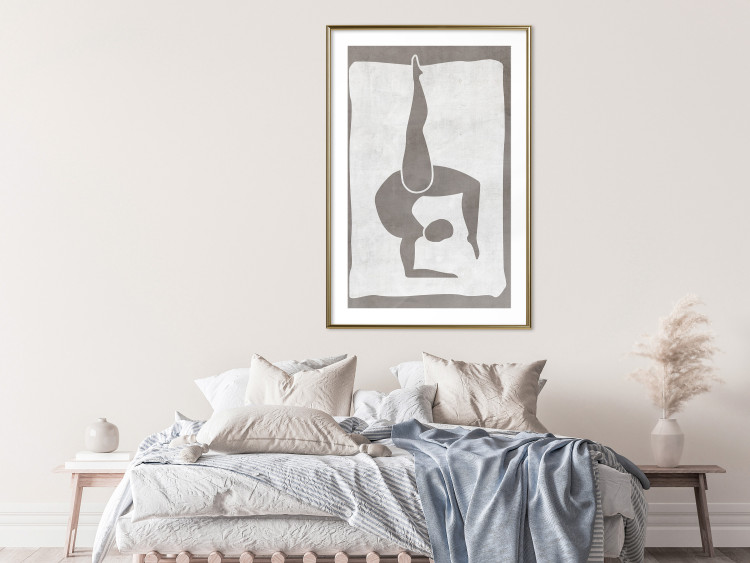 Wall Poster Gymnast - contorted silhouette of a woman in an abstract motif 134201 additionalImage 13