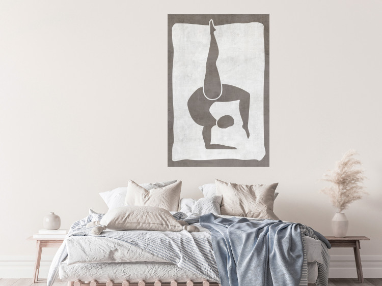Wall Poster Gymnast - contorted silhouette of a woman in an abstract motif 134201 additionalImage 2