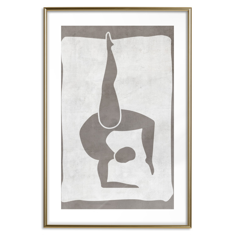 Wall Poster Gymnast - contorted silhouette of a woman in an abstract motif 134201 additionalImage 20