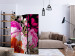 Room Divider Luxuriant Summer (3-piece) - composition of colorful flowers on a black background 134301 additionalThumb 4