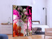 Room Divider Luxuriant Summer (3-piece) - composition of colorful flowers on a black background 134301 additionalThumb 2