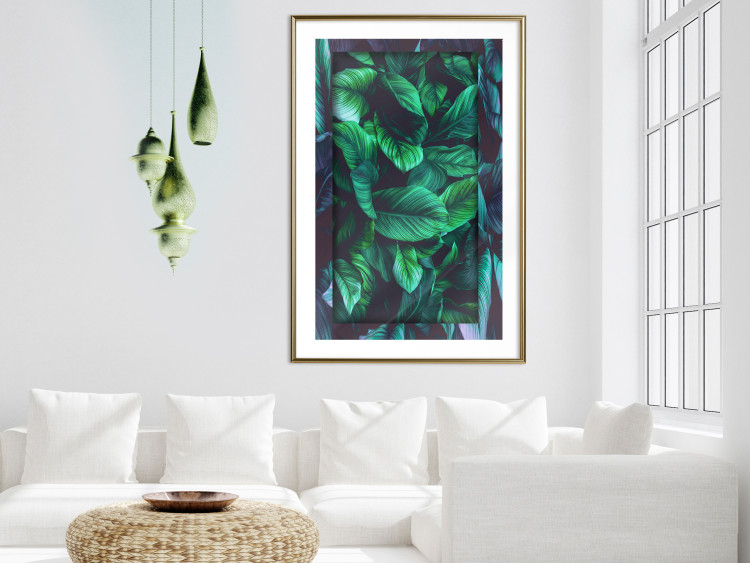 Poster Dangerous Jungle - green composition of leaves in a tropical motif 134501 additionalImage 15