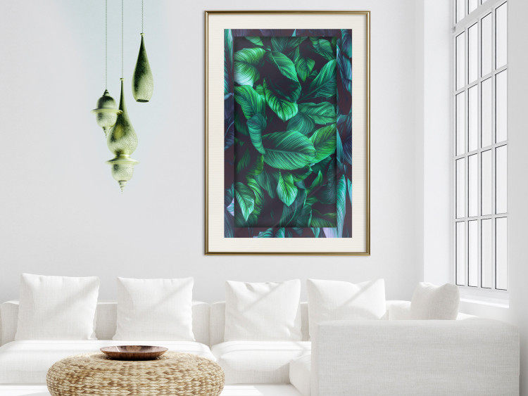 Poster Dangerous Jungle - green composition of leaves in a tropical motif 134501 additionalImage 22