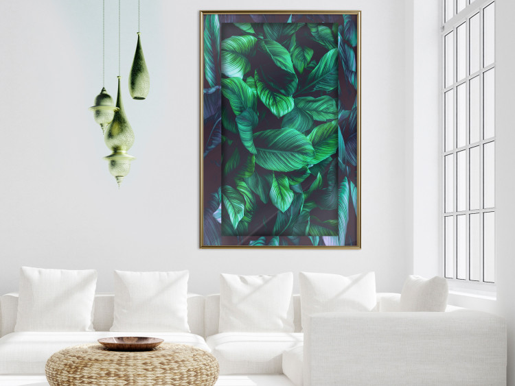 Poster Dangerous Jungle - green composition of leaves in a tropical motif 134501 additionalImage 7