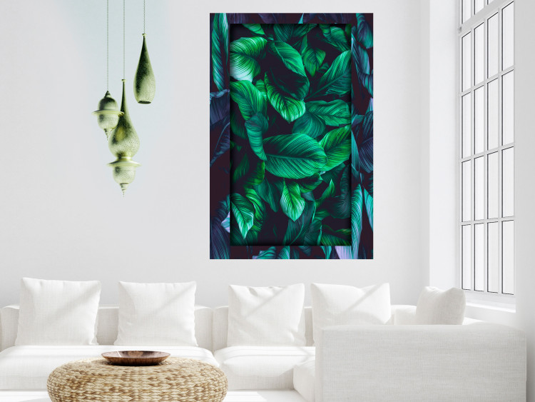 Poster Dangerous Jungle - green composition of leaves in a tropical motif 134501 additionalImage 2