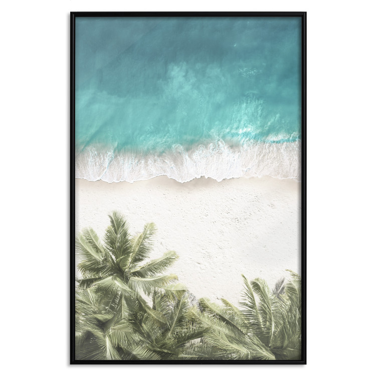 Poster Turquoise Expansion - tropical beach and plant landscape against sea 135301 additionalImage 17