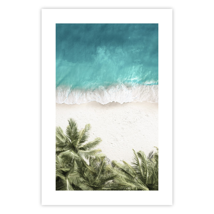 Poster Turquoise Expansion - tropical beach and plant landscape against sea 135301 additionalImage 20