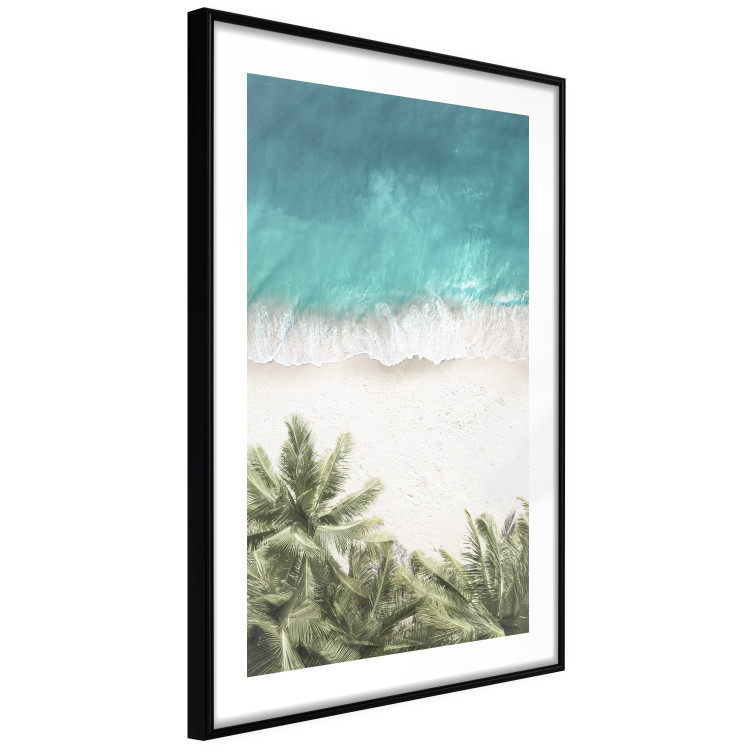 Poster Turquoise Expansion - tropical beach and plant landscape against sea 135301 additionalImage 4