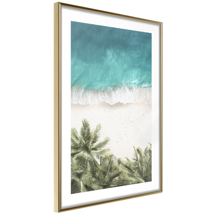 Poster Turquoise Expansion - tropical beach and plant landscape against sea 135301 additionalImage 2