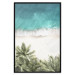 Poster Turquoise Expansion - tropical beach and plant landscape against sea 135301 additionalThumb 19