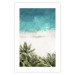 Poster Turquoise Expansion - tropical beach and plant landscape against sea 135301 additionalThumb 27