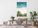 Poster Turquoise Expansion - tropical beach and plant landscape against sea 135301 additionalThumb 12