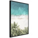 Poster Turquoise Expansion - tropical beach and plant landscape against sea 135301 additionalThumb 4