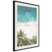 Poster Turquoise Expansion - tropical beach and plant landscape against sea 135301 additionalThumb 8