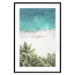 Poster Turquoise Expansion - tropical beach and plant landscape against sea 135301 additionalThumb 16