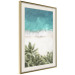 Poster Turquoise Expansion - tropical beach and plant landscape against sea 135301 additionalThumb 3