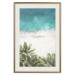 Poster Turquoise Expansion - tropical beach and plant landscape against sea 135301 additionalThumb 21
