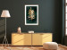 Wall Poster Leaf of Happiness - golden plant composition on a dark green background 135601 additionalThumb 24