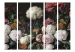 Room Divider Eternal Flowers II (5-piece) - colorful plants on a black background 136101 additionalThumb 3