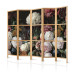 Room Divider Eternal Flowers II (5-piece) - colorful plants on a black background 136101 additionalThumb 5