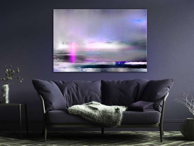 Canvas Art Print Purple Sunset (1-piece) Wide - abstraction with a hint of purple 138201 additionalImage 3