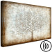 Canvas Print Misty Tree (1-piece) Wide - industrial composition in beige 138301 additionalThumb 6
