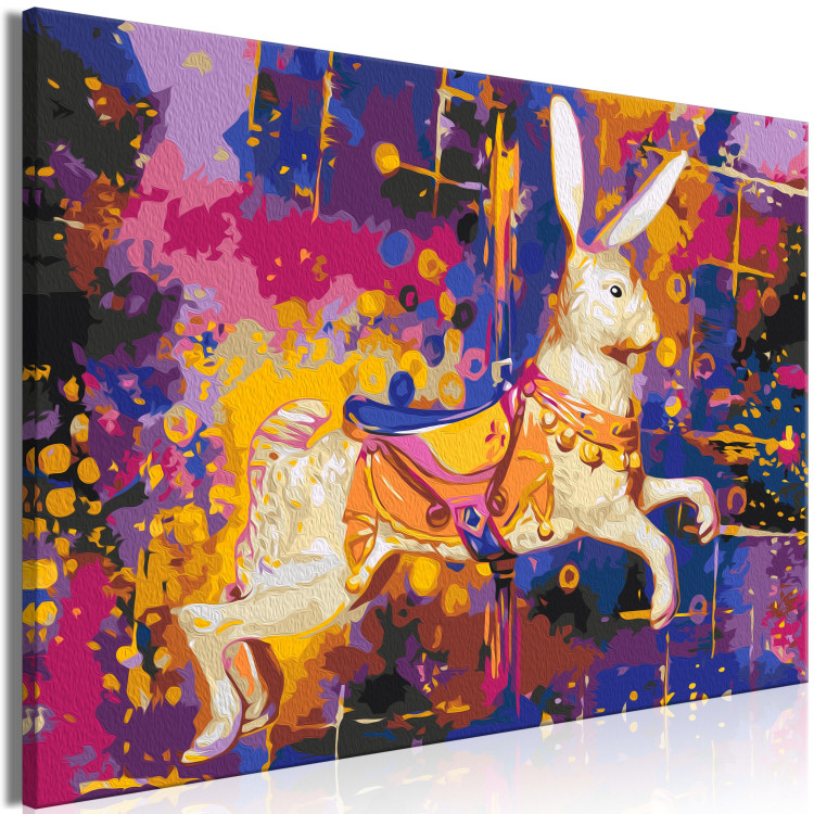 Paint by Number Kit Wonderland Rabbit - Artistic Abstraction With a Dressed Animal 144101 additionalImage 6