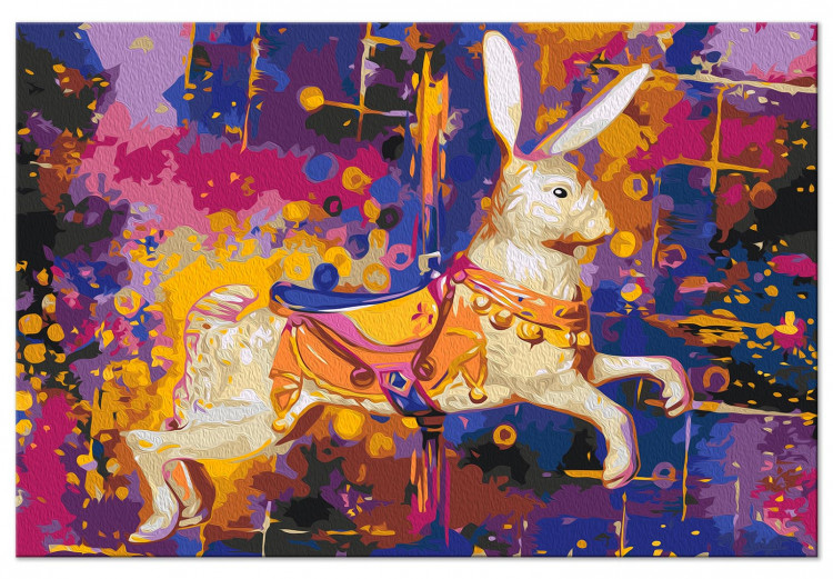 Paint by Number Kit Wonderland Rabbit - Artistic Abstraction With a Dressed Animal 144101 additionalImage 5