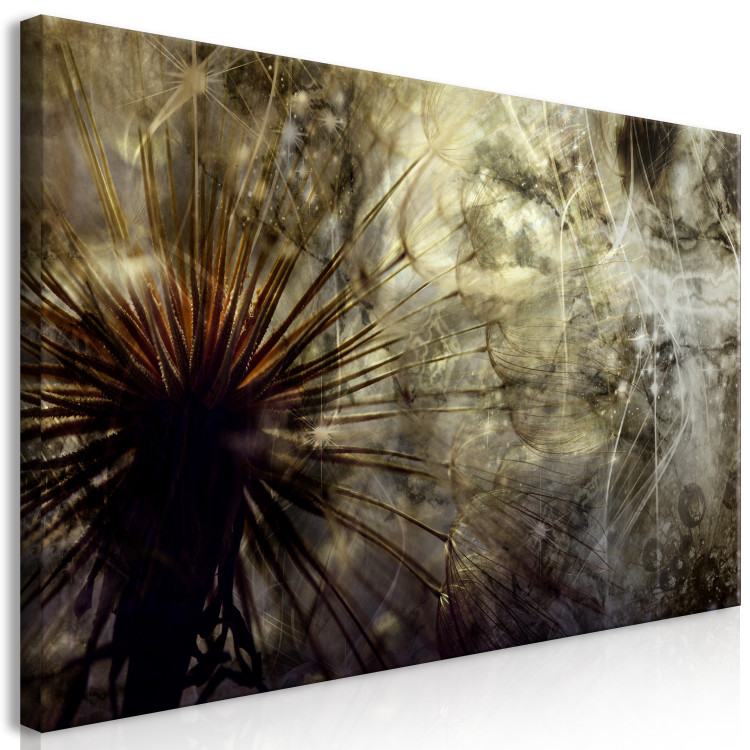Canvas Print Floral Details (1-piece) - beauty of nature on an abstract background 144501 additionalImage 2