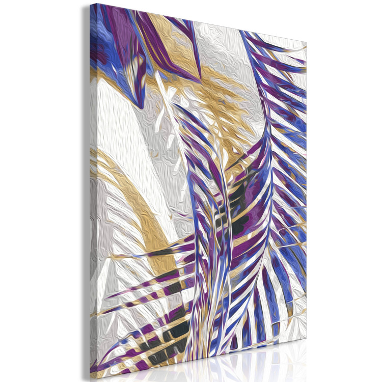 Paint by Number Kit Windy Morning - Delicate Purple Palm Branches on a Gray Background 146201 additionalImage 4