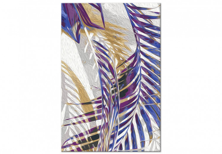 Paint by Number Kit Windy Morning - Delicate Purple Palm Branches on a Gray Background 146201 additionalImage 3