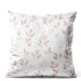 Decorative Velor Pillow Subtle foliage - a minimalist floral pattern on white background 147101