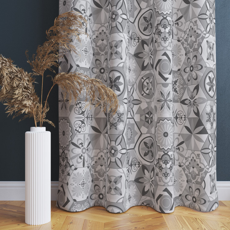 Decorative Curtain Oriental hexagons - a motif inspired by patchwork ceramics 147201 additionalImage 7