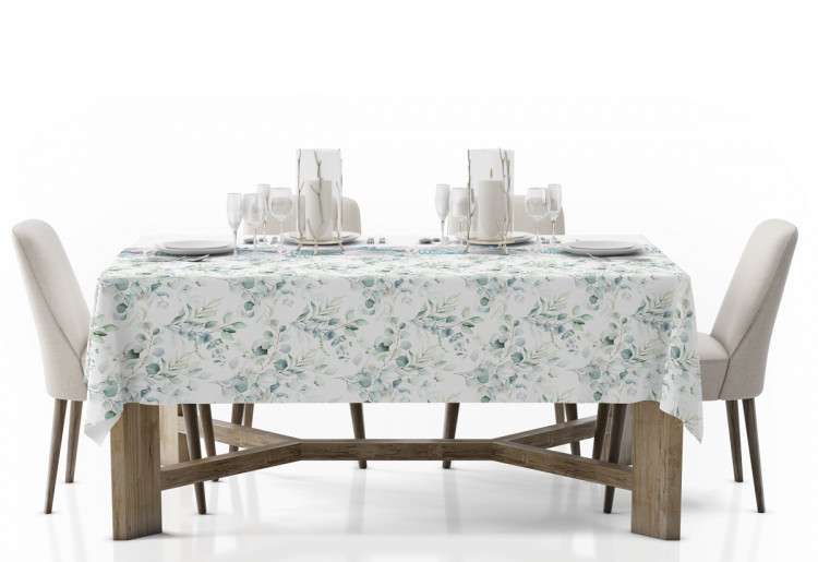 Tablecloth Little branches - composition with a plant motif on a white background 147301 additionalImage 2