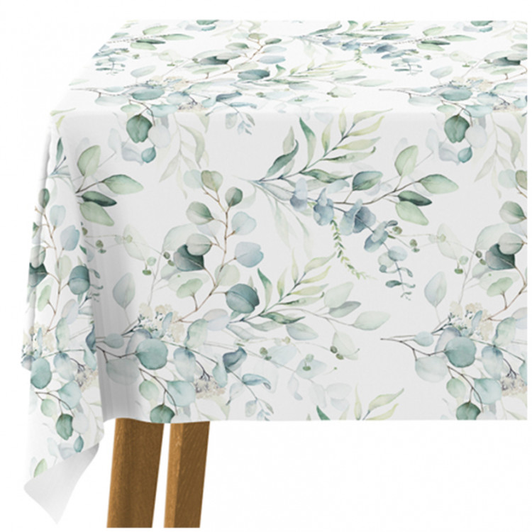 Tablecloth Little branches - composition with a plant motif on a white background 147301