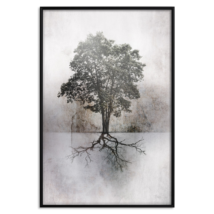 Wall Poster Landscape - Tree With Extensive Roots on a Brown and White Background 148901 additionalImage 21