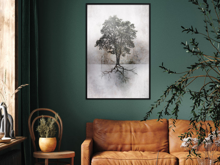 Wall Poster Landscape - Tree With Extensive Roots on a Brown and White Background 148901 additionalImage 14