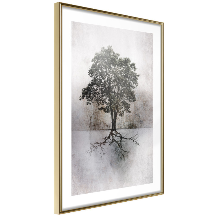Wall Poster Landscape - Tree With Extensive Roots on a Brown and White Background 148901 additionalImage 7