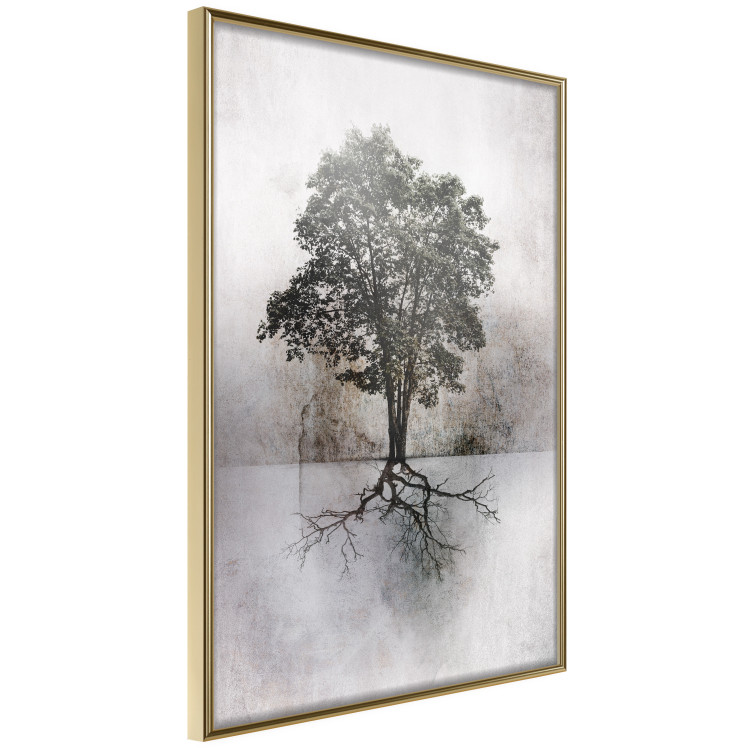 Wall Poster Landscape - Tree With Extensive Roots on a Brown and White Background 148901 additionalImage 6