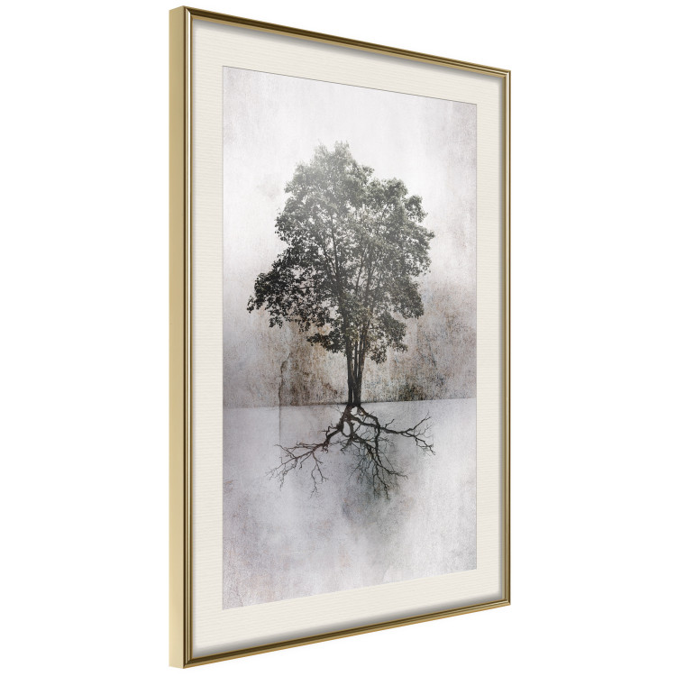 Wall Poster Landscape - Tree With Extensive Roots on a Brown and White Background 148901 additionalImage 10