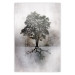 Wall Poster Landscape - Tree With Extensive Roots on a Brown and White Background 148901