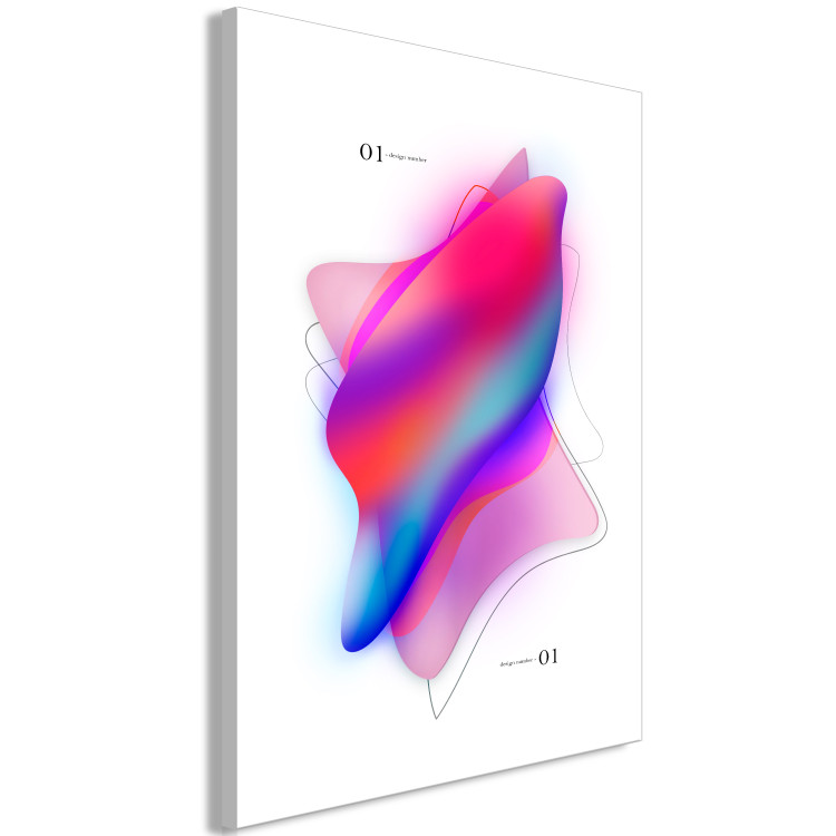 Canvas Colorful Abstraction (1-piece) - convex shapes in shades of pink 149701 additionalImage 2