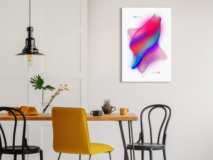 Canvas Colorful Abstraction (1-piece) - convex shapes in shades of pink 149701 additionalImage 3