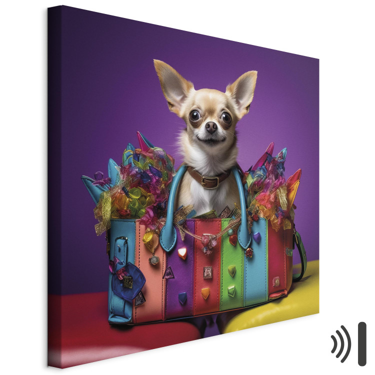Canvas AI Chihuahua Dog - Tiny Animal in a Colorful Bag - Square 150201 additionalImage 8