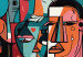 Large canvas print Geometric Faces - Composition Created by Artificial Intelligence [Large Format] 151101 additionalThumb 4