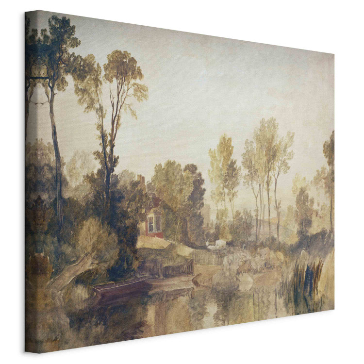 Art Reproduction House beside a River, with Trees and Sheep 153001 additionalImage 2
